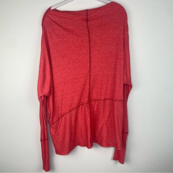 Free People We the Free Londontown coral thermal look long sleeve top size S - Picture 9 of 13